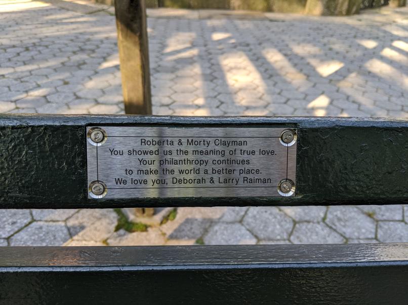 I saw this bench in Central Park