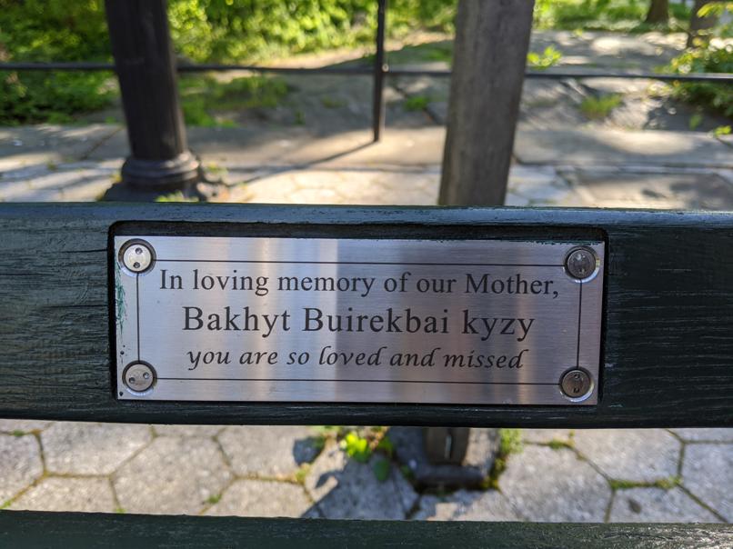 I saw this bench in Central Park