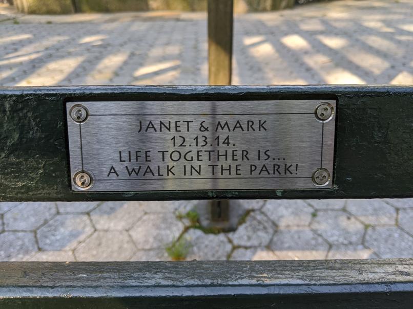 I saw this bench in Central Park