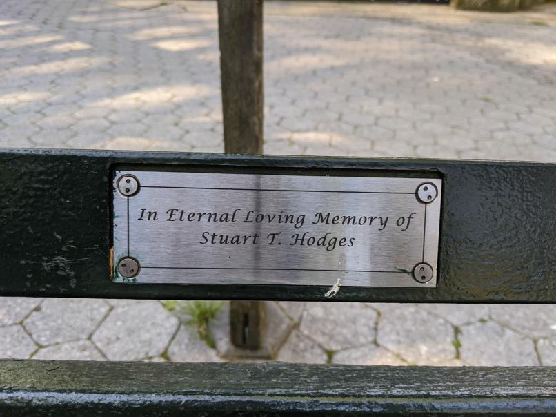 I saw this bench in Central Park