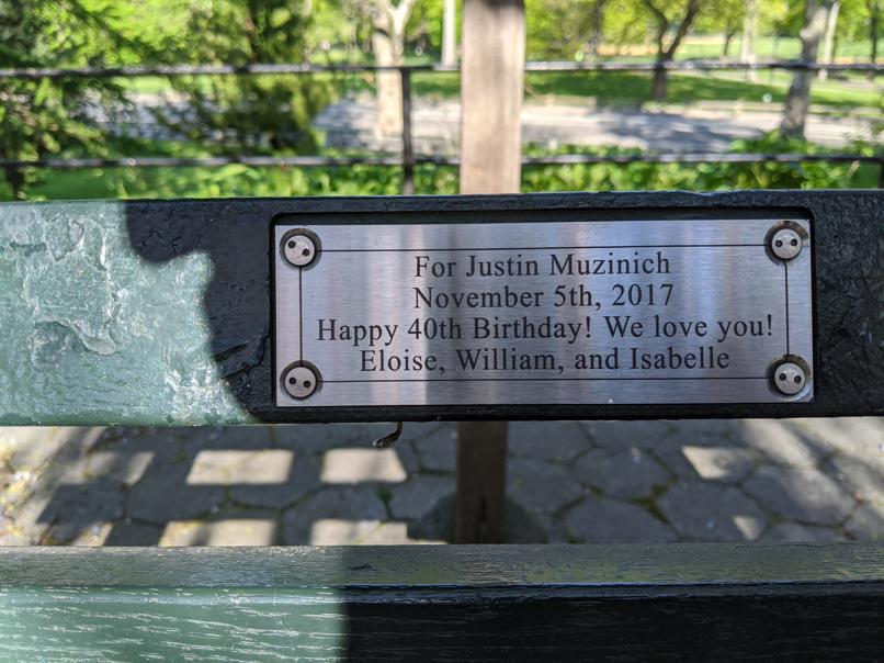 I saw this bench in Central Park