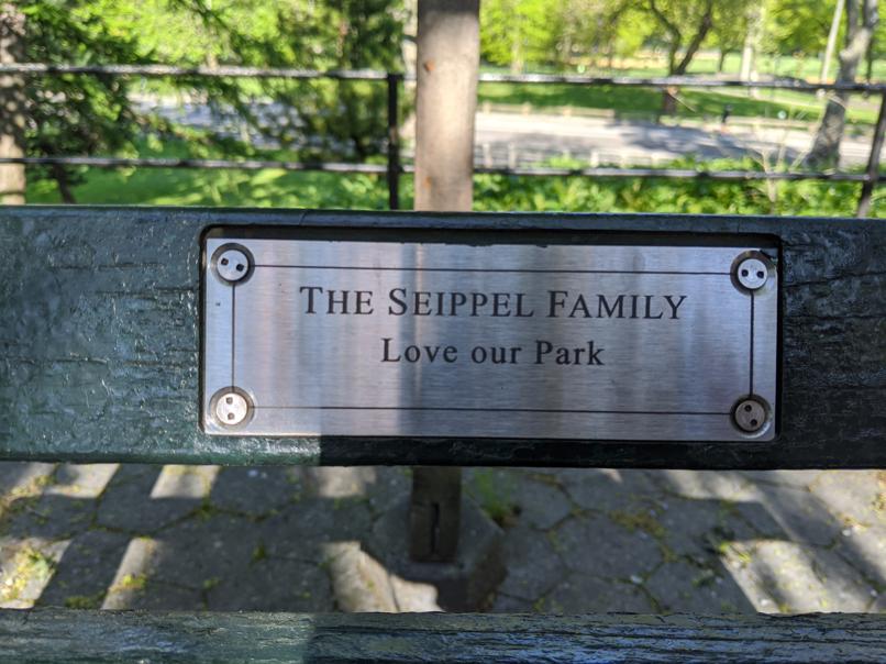 I saw this bench in Central Park