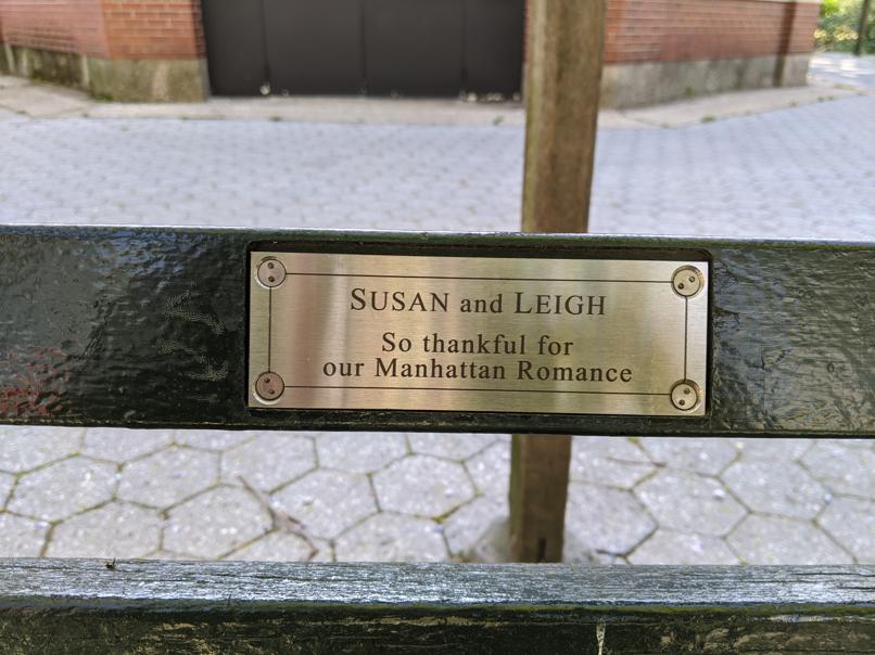 I saw this bench in Central Park