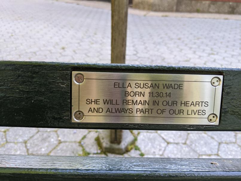 I saw this bench in Central Park