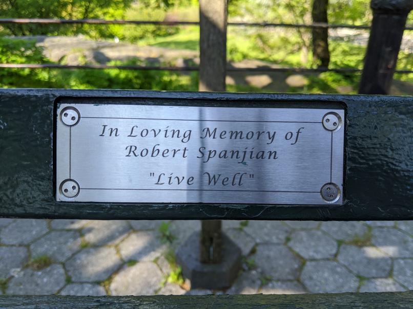 I saw this bench in Central Park