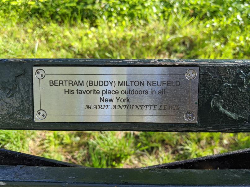 I saw this bench in Central Park