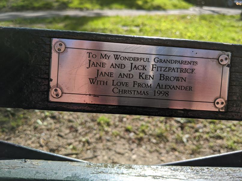 I saw this bench in Central Park