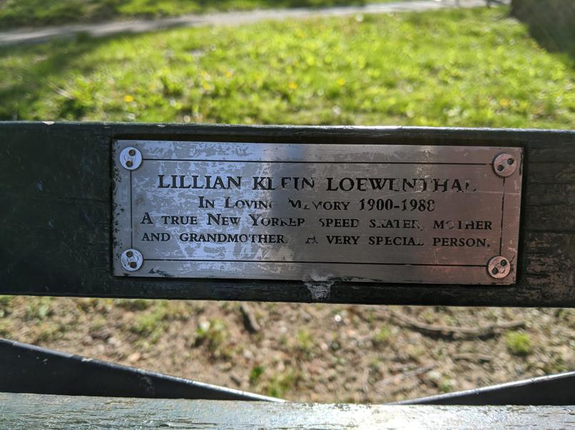 I saw this bench in Central Park