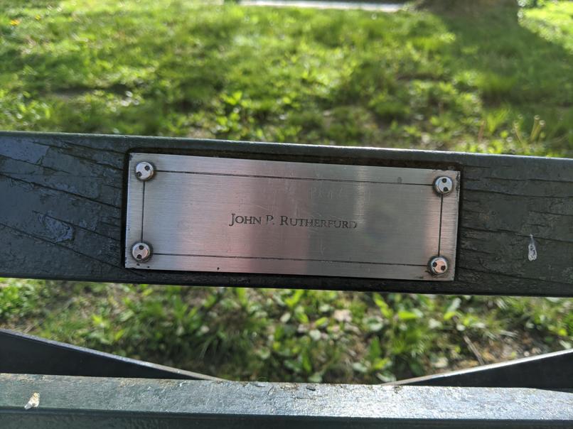 I saw this bench in Central Park