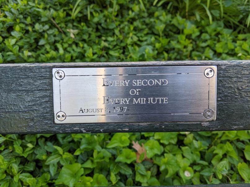 I saw this bench in Central Park