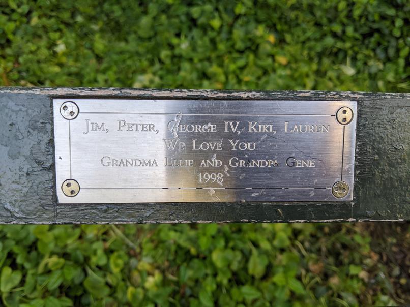 I saw this bench in Central Park