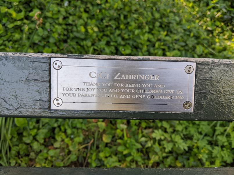 I saw this bench in Central Park