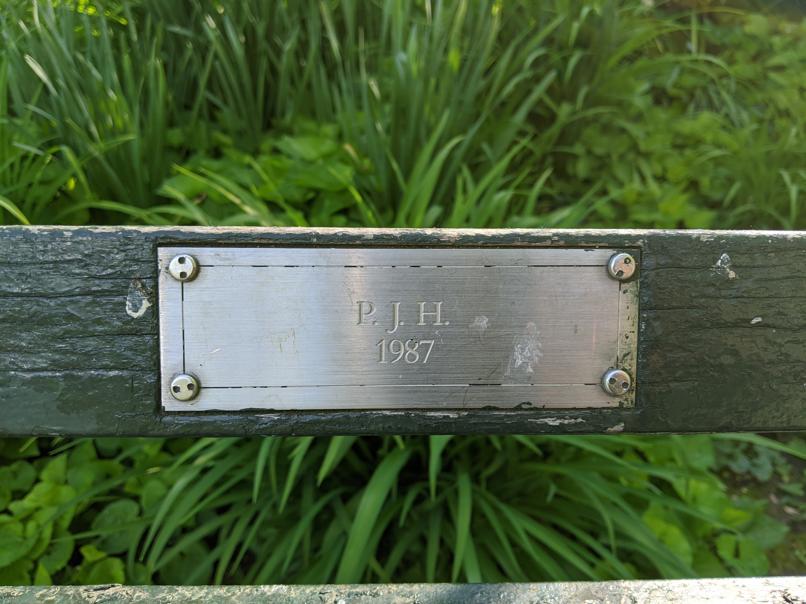 I saw this bench in Central Park