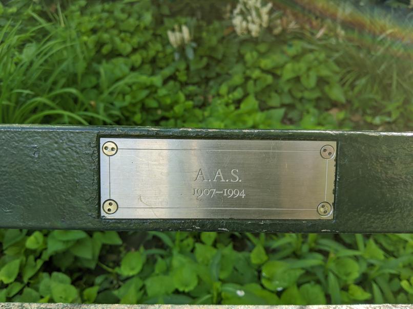 I saw this bench in Central Park