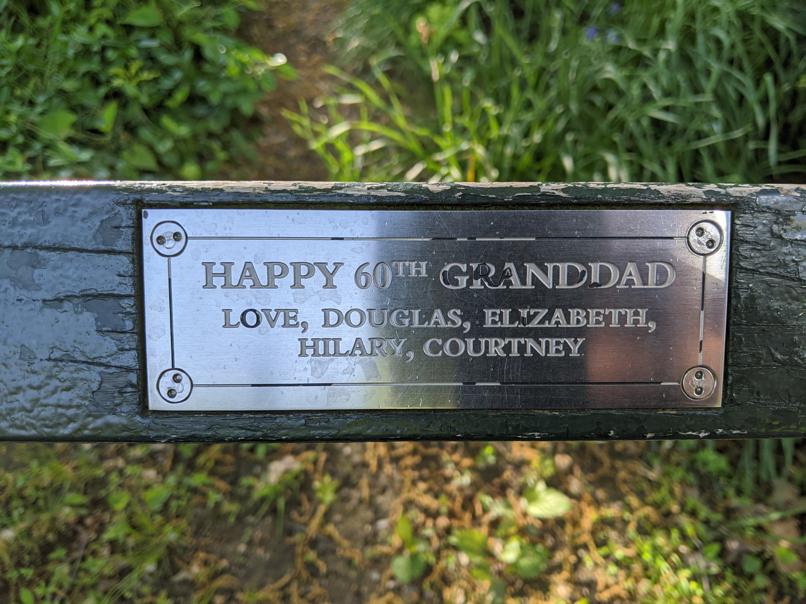 I saw this bench in Central Park