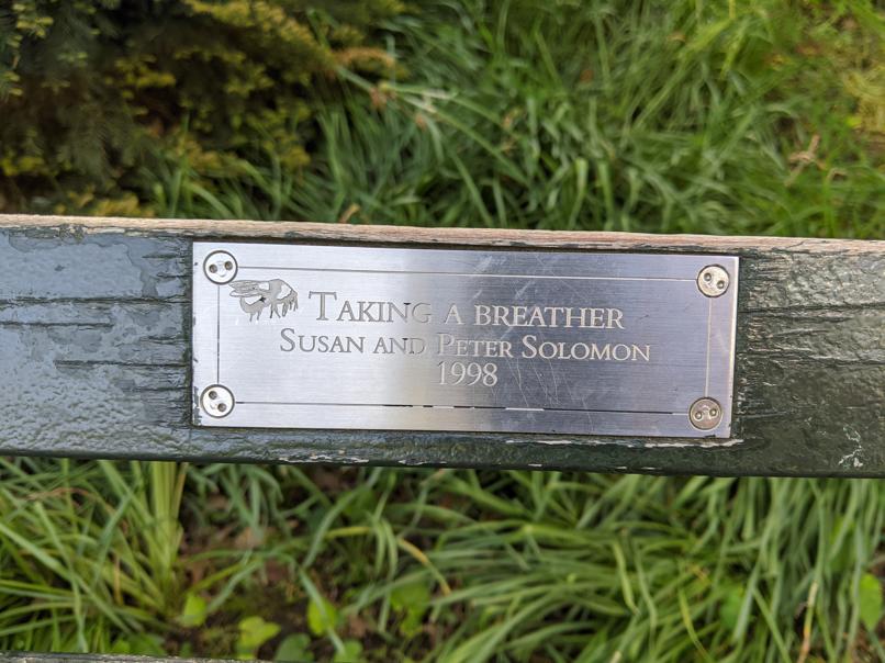 I saw this bench in Central Park