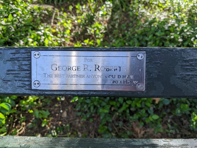 I saw this bench in Central Park