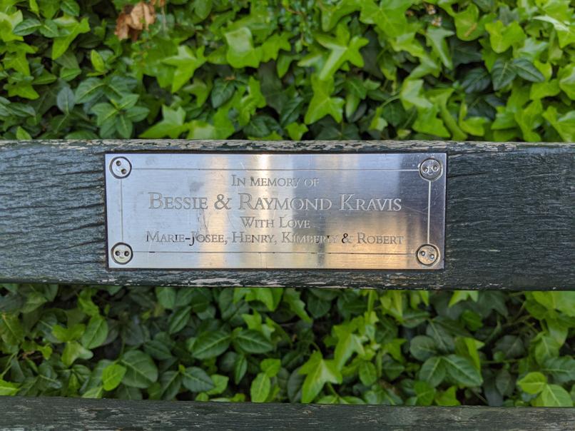 I saw this bench in Central Park