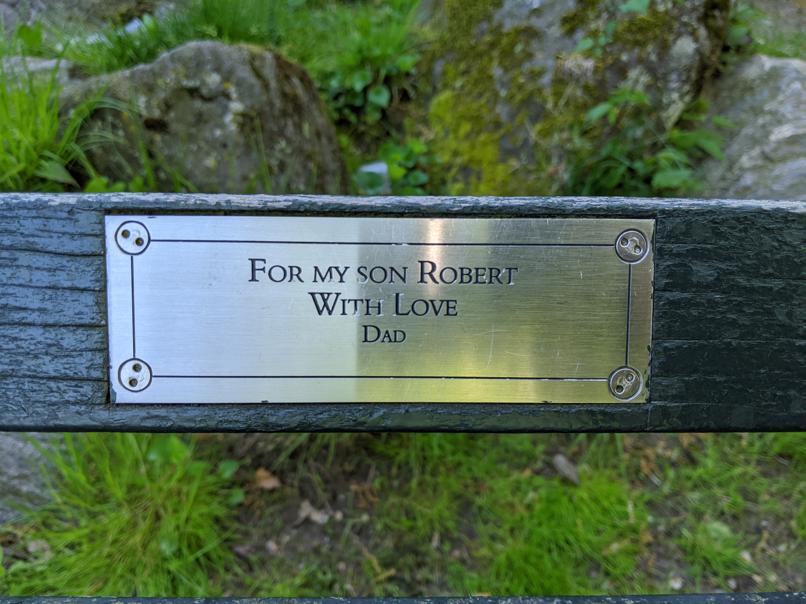 I saw this bench in Central Park