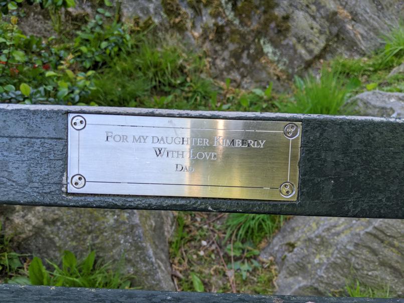 I saw this bench in Central Park