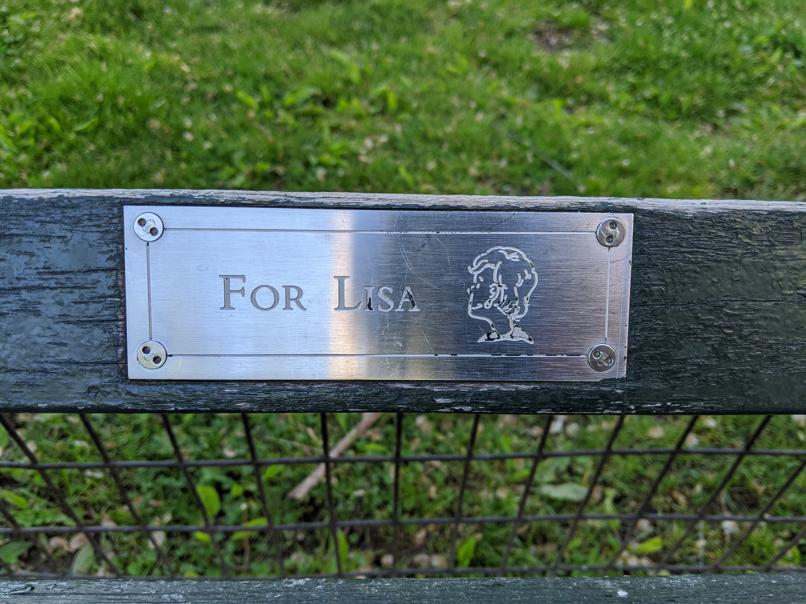 I saw this bench in Central Park