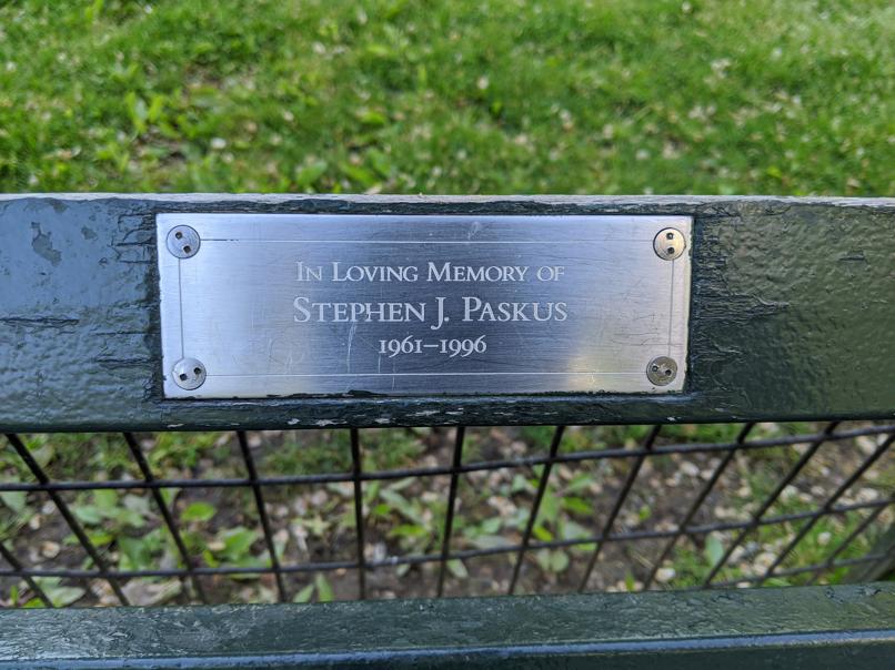 I saw this bench in Central Park