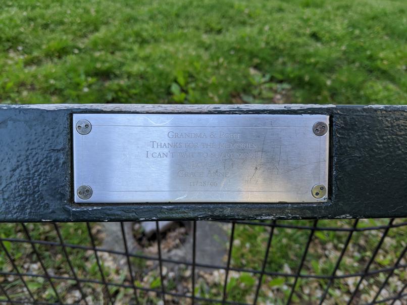 I saw this bench in Central Park