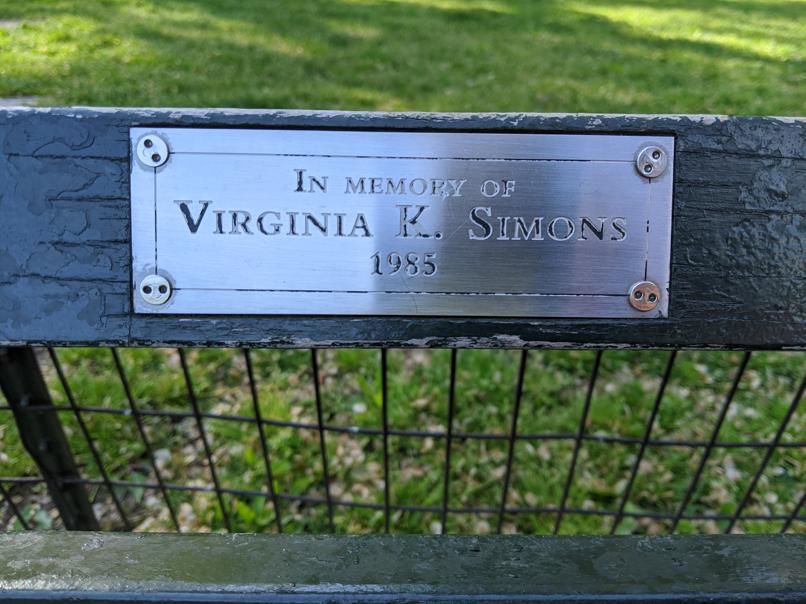 I saw this bench in Central Park