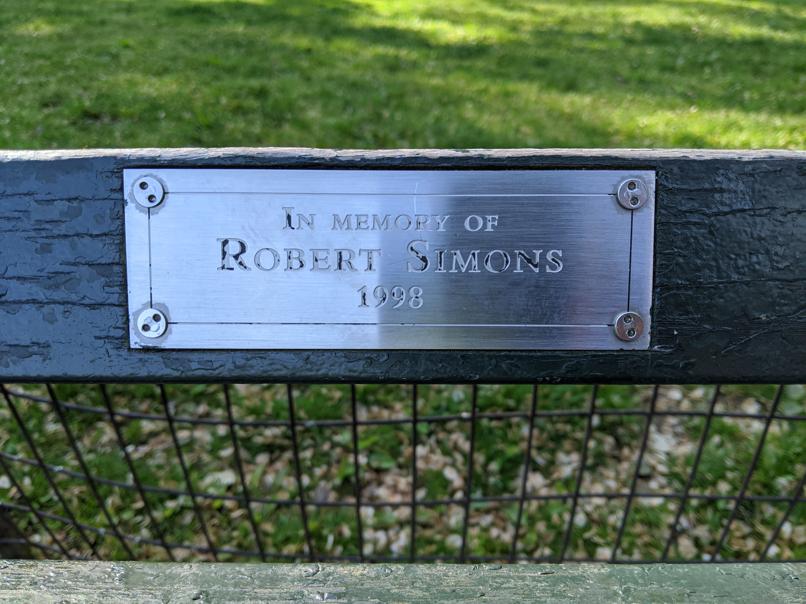 I saw this bench in Central Park