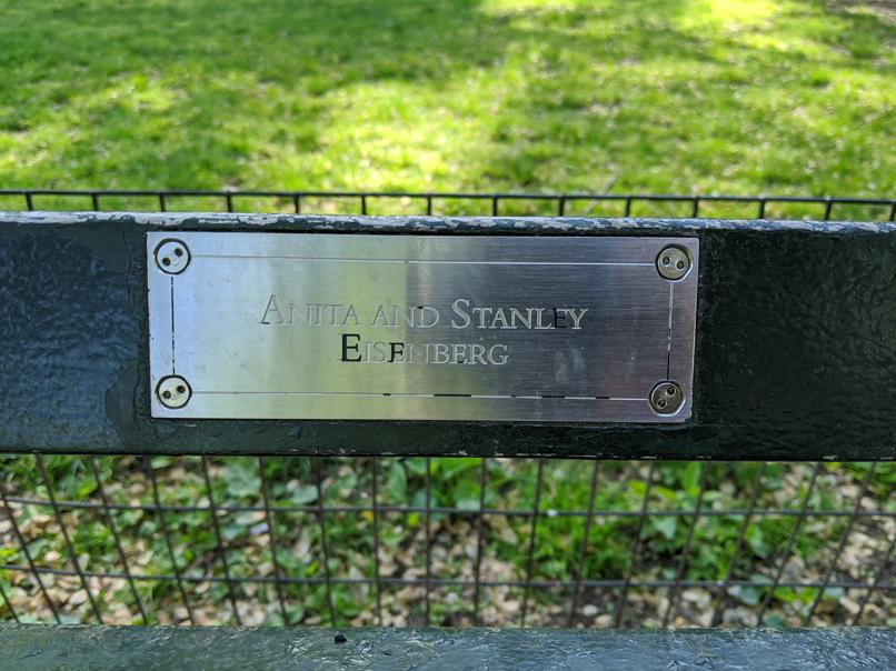 I saw this bench in Central Park