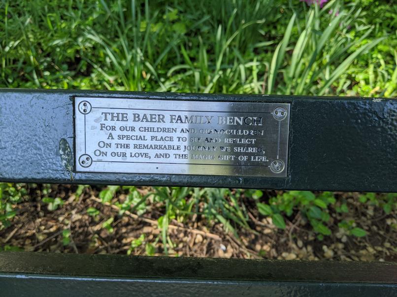 I saw this bench in Central Park