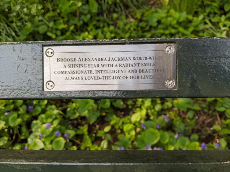 I saw this bench in Central Park