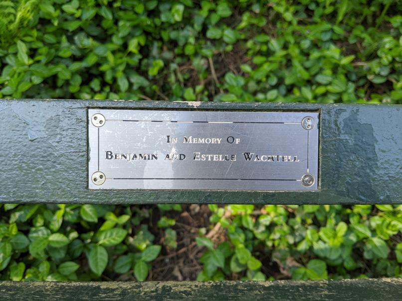 I saw this bench in Central Park