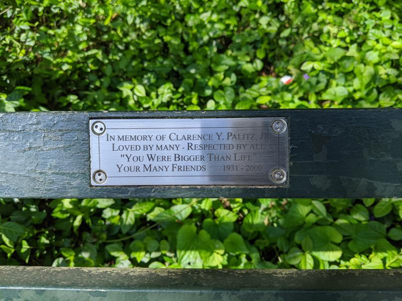 I saw this bench in Central Park