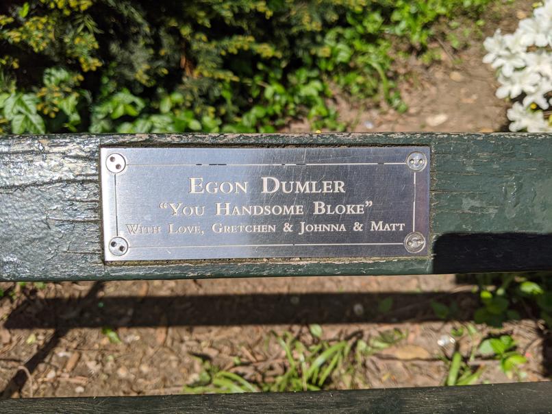 I saw this bench in Central Park