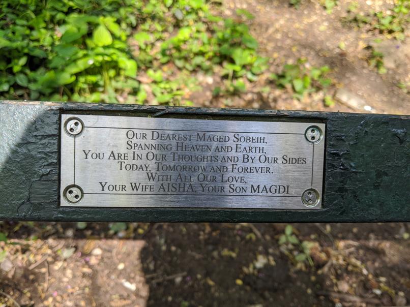 I saw this bench in Central Park