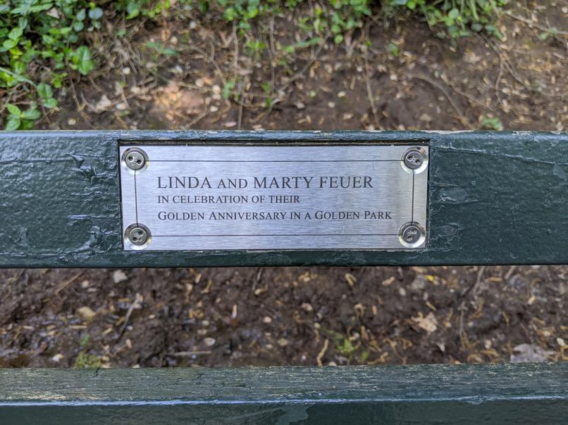 I saw this bench in Central Park