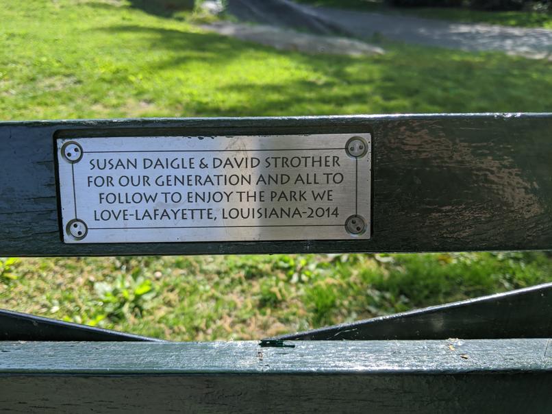 I saw this bench in Central Park