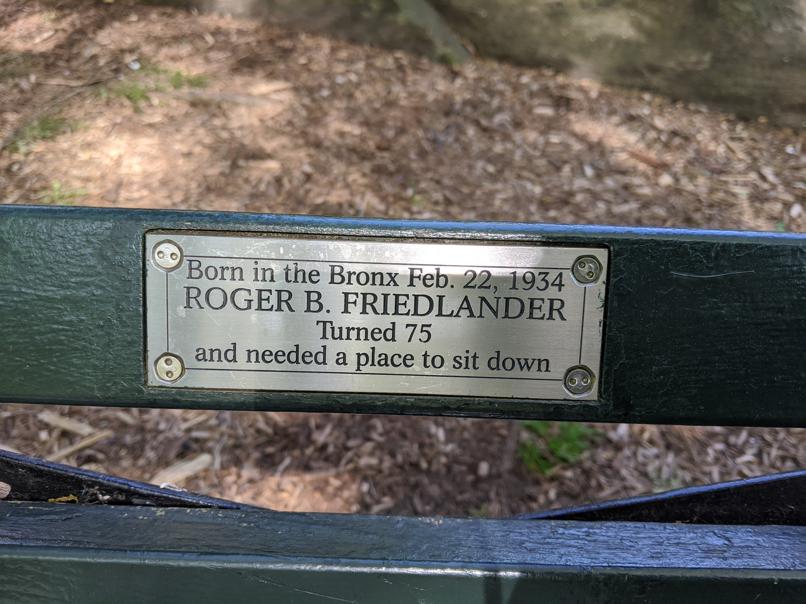 I saw this bench in Central Park