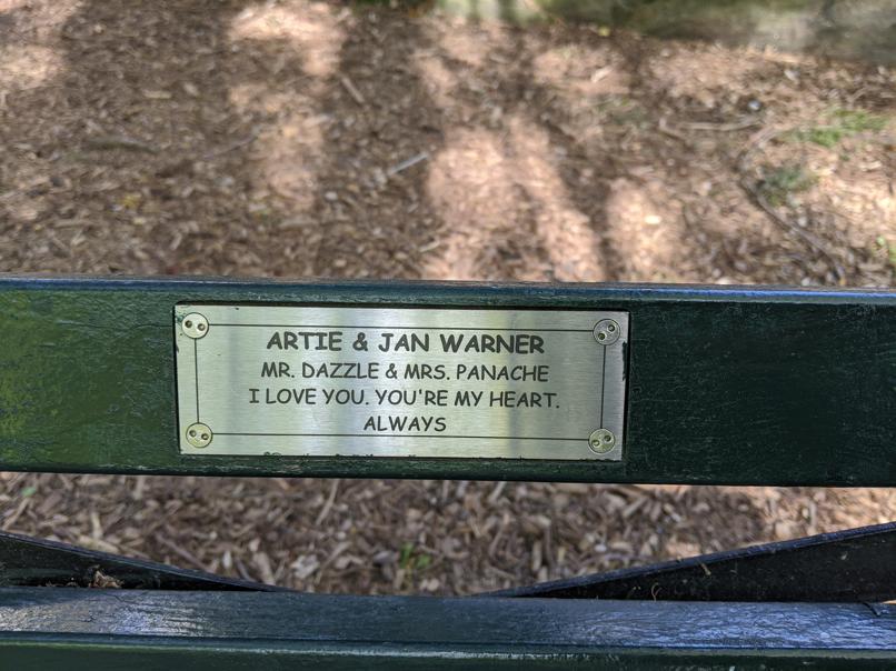 I saw this bench in Central Park