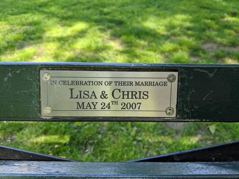 I saw this bench in Central Park