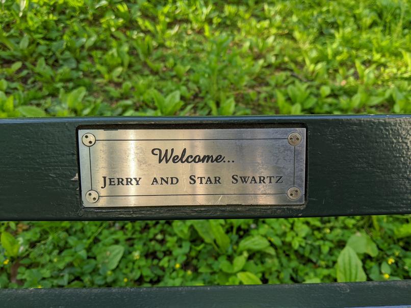 I saw this bench in Central Park