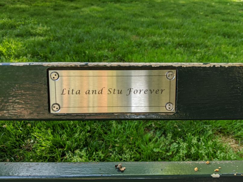 I saw this bench in Central Park