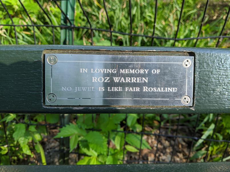 I saw this bench in Central Park