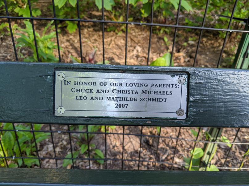 I saw this bench in Central Park