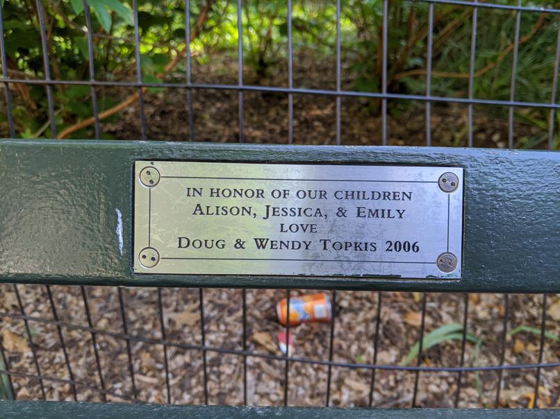 I saw this bench in Central Park