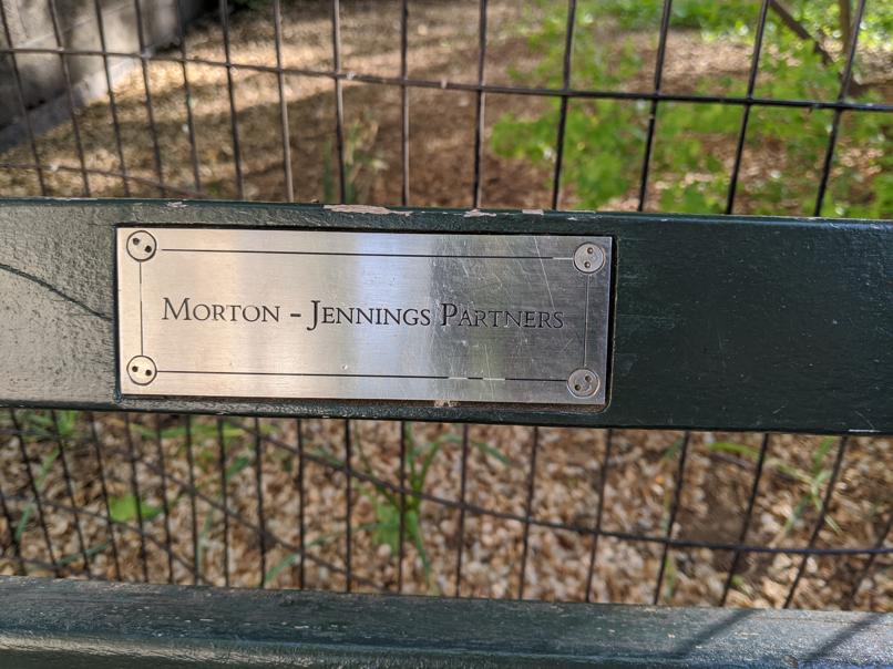 I saw this bench in Central Park