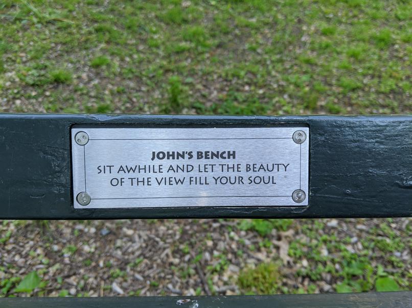 I saw this bench in Central Park