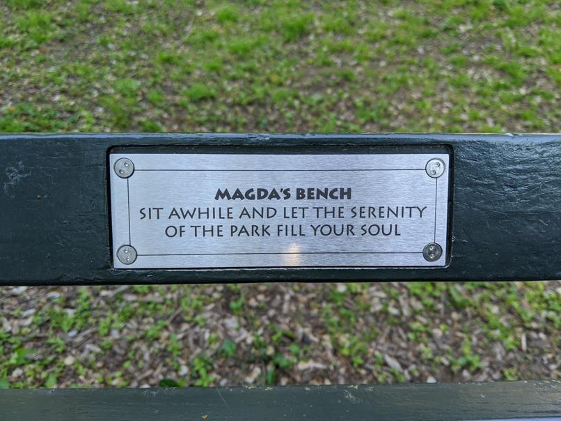 I saw this bench in Central Park