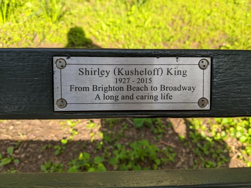 I saw this bench in Central Park